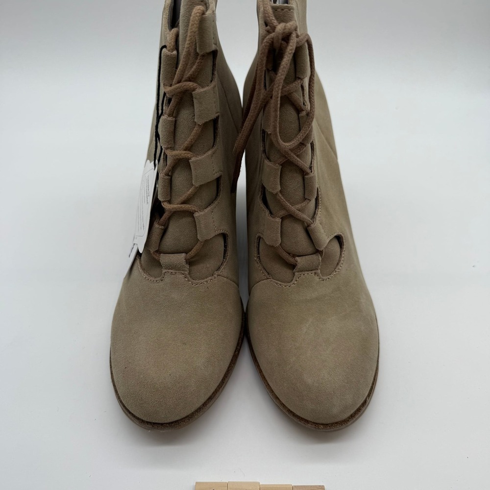 SONOMA Goods for Life Taupe Suede Lace Up Wedge Ankle Boots Women Size 10‎